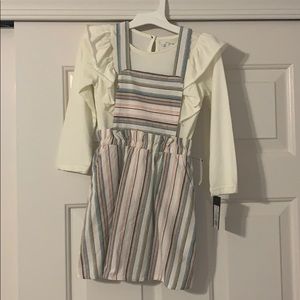 3T two-piece overall dress